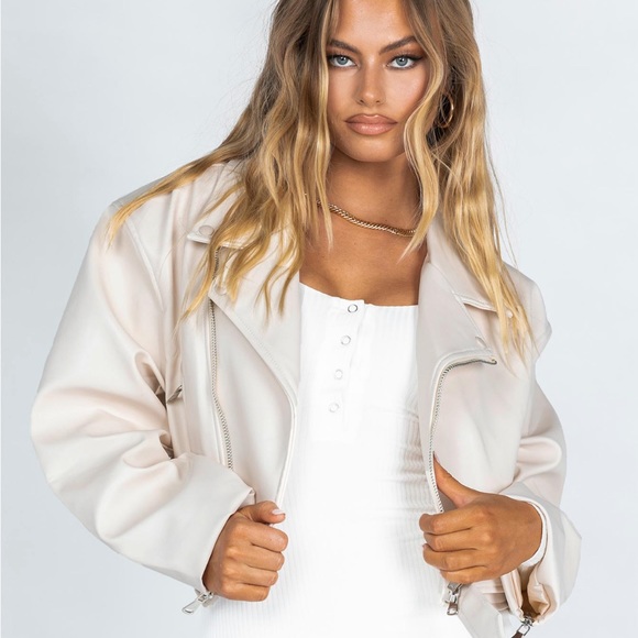 Princess Polly | LIONESS Staten Island Jacket Cream - Picture 3 of 5